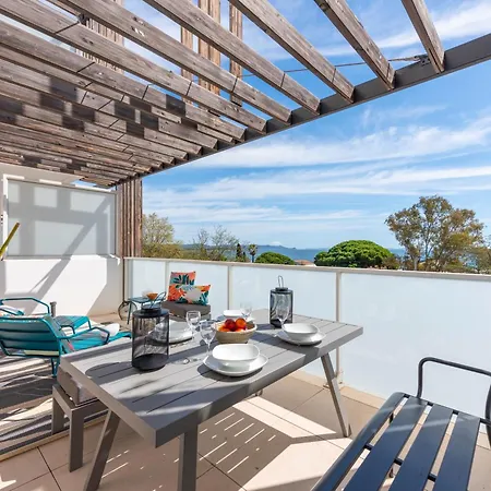 Appartement Vue Mer 50M Plage Des Salins Piscine 2 Parkings Terrasse Hyeres Exterior photo